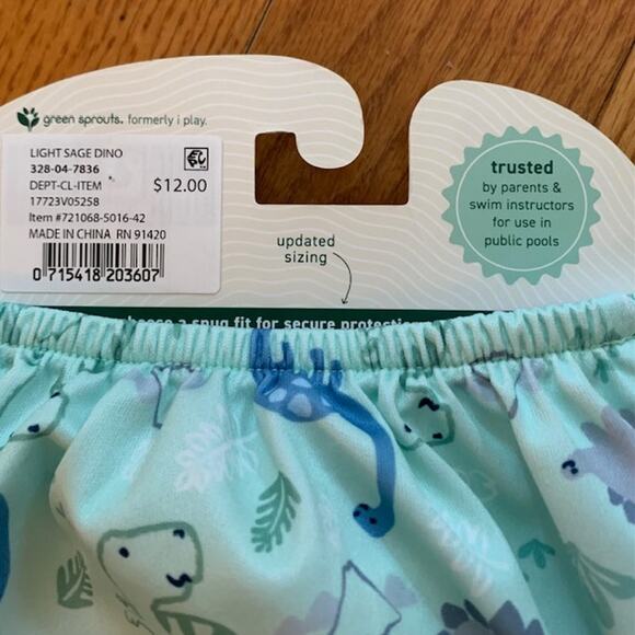 *NWT* Three (3) Green Sprouts All-In-One Swim Diapers  -  6 months - Picture 5 of 7
